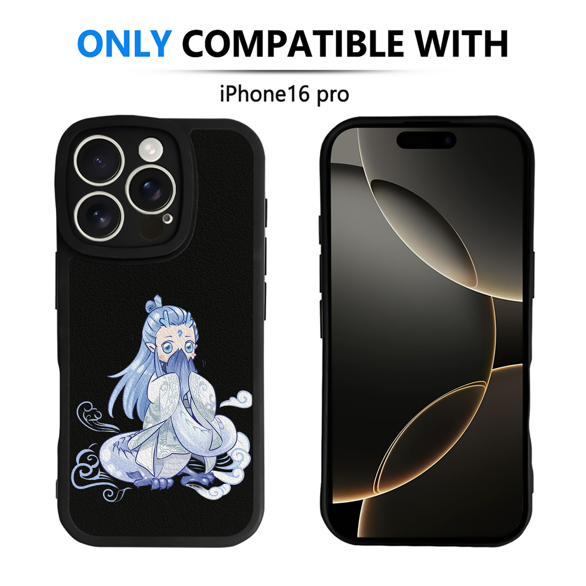 （画像用） Ne Zha 2 ナタ 魔童の大暴れ 【iPhone 16シリーズ対応】シリコンスマホケース（レザー調） 材質：シリコン